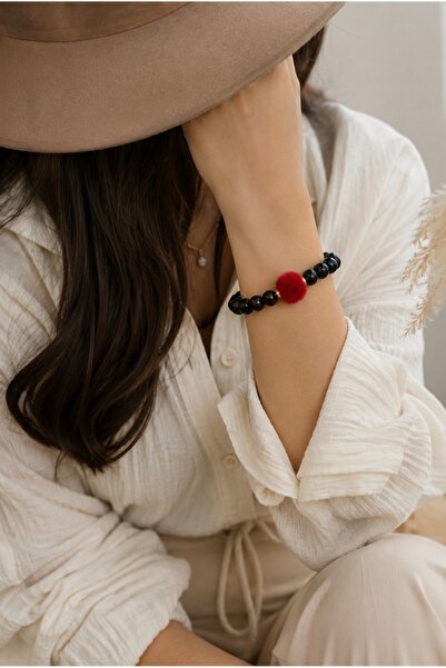 Handmade Velvet Ember Plush Bracelet