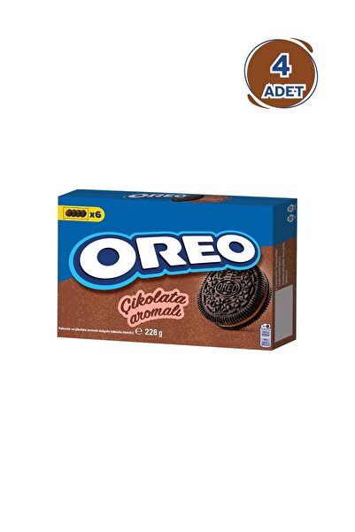 Oreo Oreo Bisküvi Çikolatalı 228gr - 4 Paket
