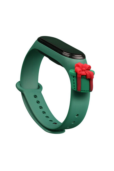 Hurtel Strap Xmas Wristband for Xiaomi Mi Band 4 / Mi Band 3 Christmas Silico...