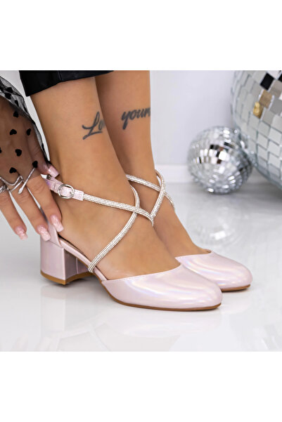 mei Pantofi cu Toc Gros 2YXD62 Champagne