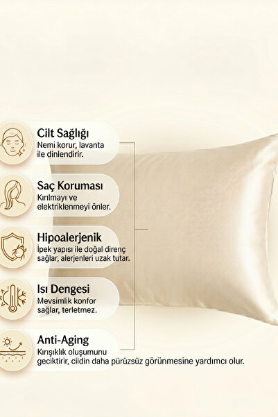 İpek Krem S55 Yastık Kılıfı