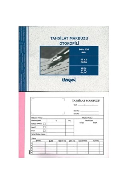 ÖZKAN Tahsilat Makbuzu Otokopili 50X2 Nüsha