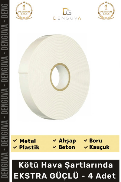 Denguva #Bant Güçlü Yapışkanlı 18mm 2m Duvar Tablo Montaj Bandı Ofis Ev Mobil...
