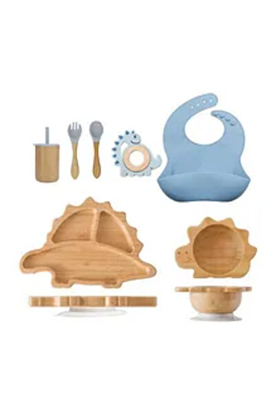 Arydoo Dinosaur Bamboo Baby Feeding Set, Eco-Friendly Bamboo Fiber, Suction &...