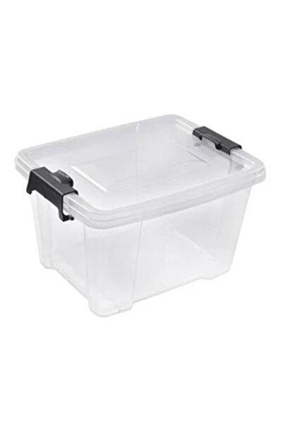 Zumzeria Transparent Plastic Storage Box with Lid 12L