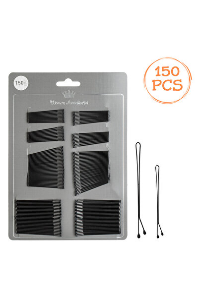 Zumzeria Agrafe de păr negre 4.5cm și 6cm - 150 bucăți