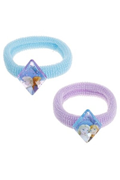Zumzeria Frotte Hair Ties for Kids Lilac Blue with Glitter Diamond Frozen – 2...