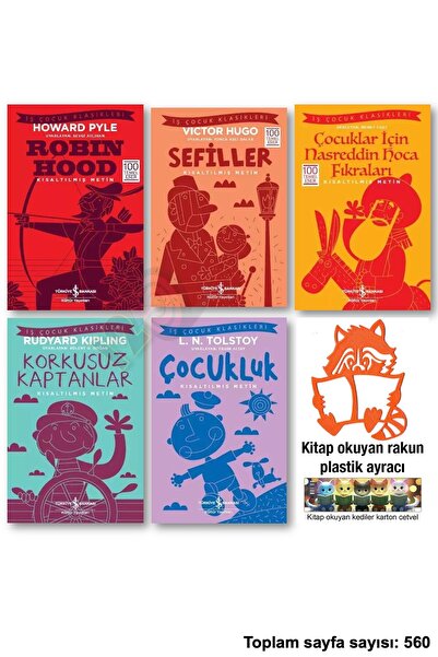 TÜRKİYE İŞ BANKASI KÜLTÜR YAYINLARI Robin Hood Sefiller Çocuklar İçin Nasredd...