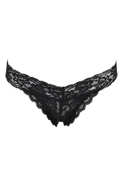 Zumzeria Black Lace String Panties for Women