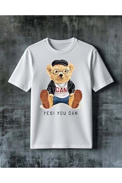 COMVİCHO Yes You Can, Stay Cool, Stay Motivated Printed Oversize T-Shirt
