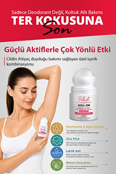 Prolush Koltuk Altı, Ter Kokusu Önleyici, Antiperspirant Beyazlatıcı Etkili, Ton Eşitleyici Unisex Roll On 50 ml