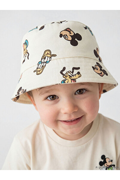 LC Waikiki Trendlucky Minnie Mouse Printed Baby Boy Bucket Hat with Difference