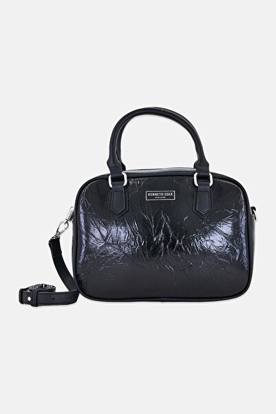 Kenneth Cole Women Brand Logo Satchel Bag, Black