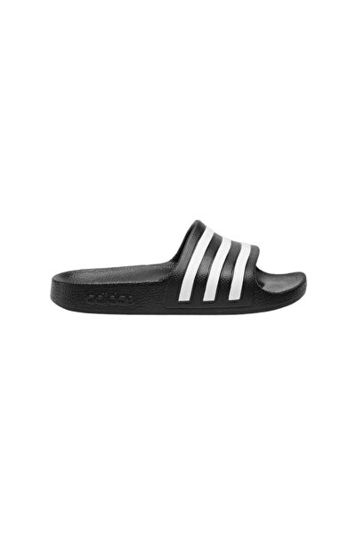 adidas F35556 Adilette Aqua Slides με Ρίγες σε Μαύρο και Άσπρο