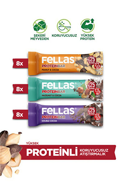 Fellas Protein Bar (32 g) Mixed Box - 12 Pieces (3 Types) X 2