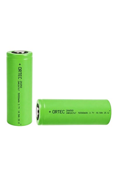 OR-TEC 26650 3.7V 5000mAh 2C Li-Ion Şarj Edilebilir Pil