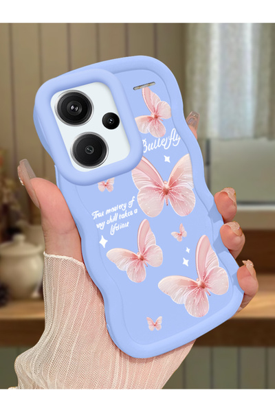 ucuc Redmi Note 13 Pro Plus+ 5G Uyumlu Mavi Silikon Kılıf Kamera Korumalı Dar...
