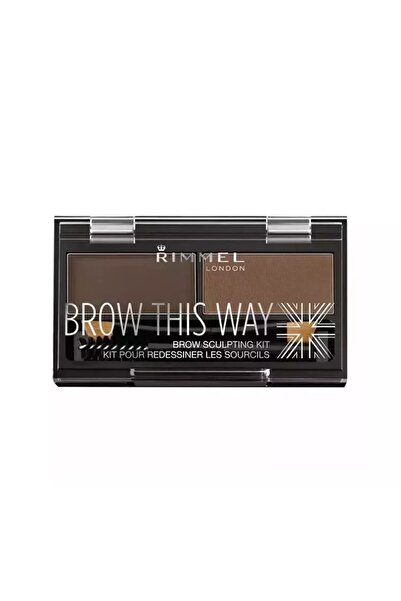 Rimmel Brow This Way Paletă de stilizare sprâncene 003 Maro închis 2.4 g