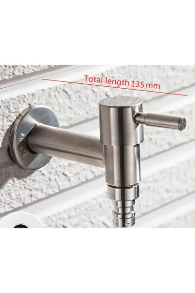 Choice1 SZ-J Brushed Garden Faucet Outdoor304 Stainless Steel Wall Mounted Bi...