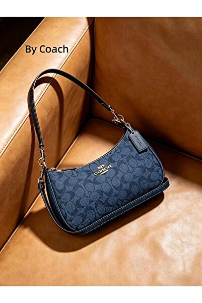 By Coach Shoulder Bag for Women Denim Blue Crossbody bag Handbag Messager Bag