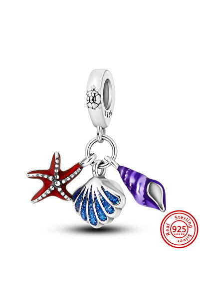 Choice80 QT289 Original 925 Sterling Silver Ocean Series Starfish Pendant DIY...