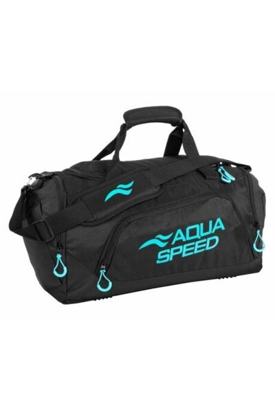 Aqua Speed Duffle Bag L Sports Bag Black-Turquoise