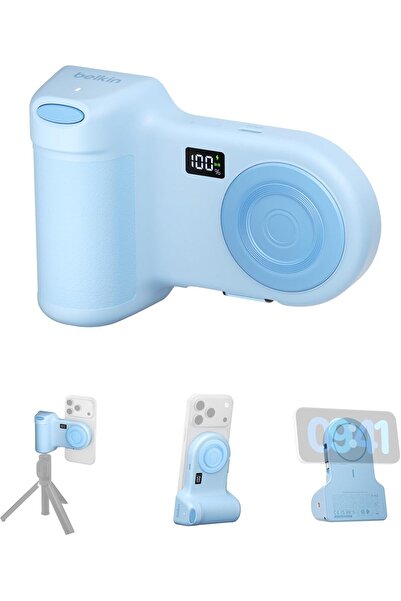 Belkin مقبض كاميرا Stage PowerGrip، شاحن لاسلكي مغناطيسي بسعة 9300 مللي أمبير...