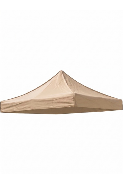 Denizli Branda 3x3 Gazebo Çadır Üst Branda Krem ( Bej ) (Su Geçirmez Yedek Ku...