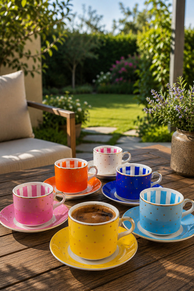 RUBİ PORSELEN Benson 6-Person Coffee Cup Set - 90 ml