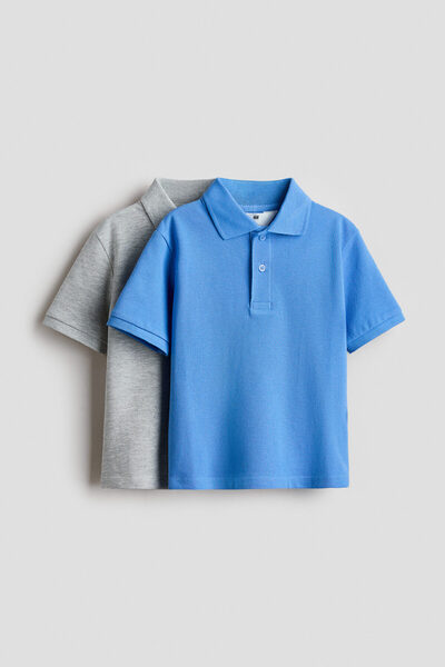 H&M 2'li Pamuklu Pike Polo Tişört