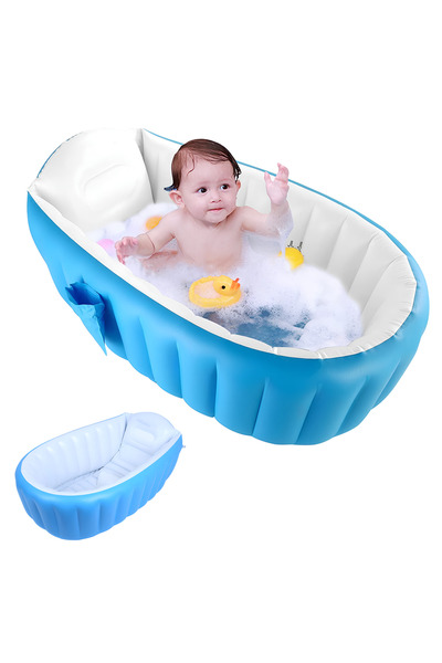 Velaris Cădiță gonflabilă pentru bebeluși SoftBlue - Portabilă, Confort și Si...