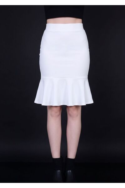 WAYS Women's Flounced Ecru Diver Skirt