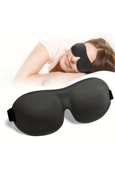 Choice 1pc 3D Contoured Sleep Mask 100% Light Blocking Eye Mask Ultra-Soft Sk...
