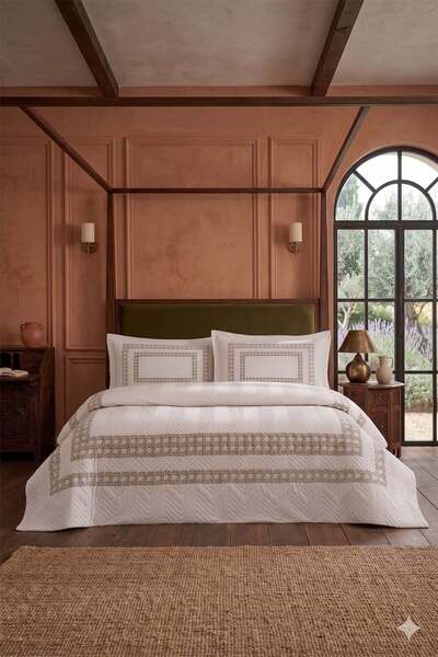 Özdilek Aurea Four Seasons Quilted Duvet Cover Set Double - Cream