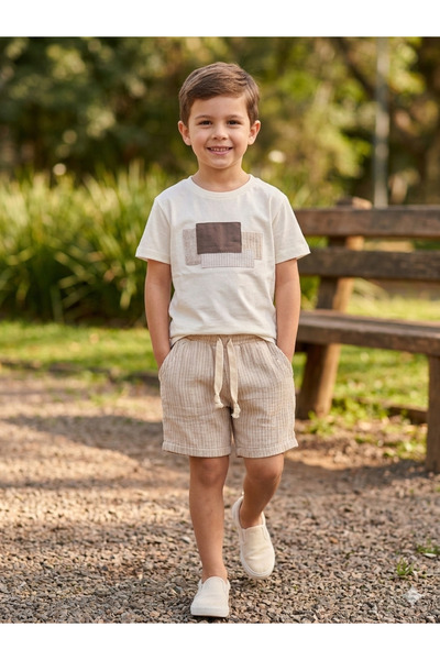 NANİCA Boy's Muslin Shorts Set