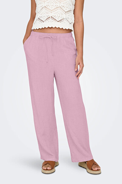 ONLY Onlsiesta Belden Bağlamalı Cepli Keten Karışımlı Pantolon PANTOLON 15322263