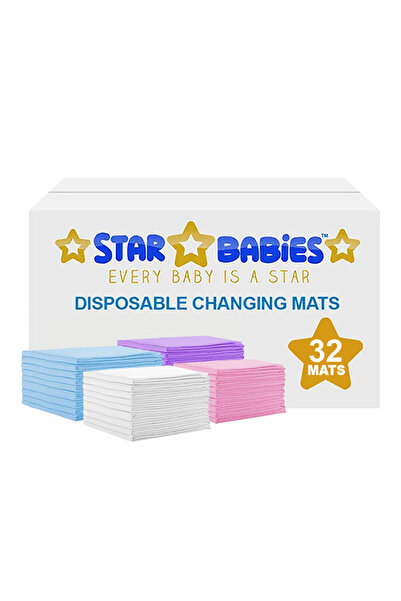 STAR BABiES - حصائر تغيير الحفاضات للاستخدام مرة واحدة - قد تختلف الألوان - 3...
