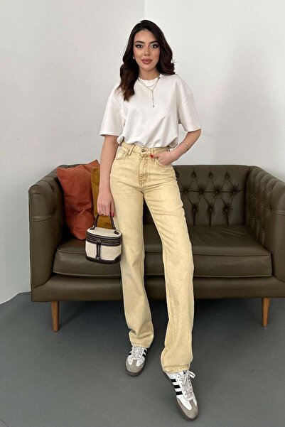 ozelia    Mustard Straightmania Jeans Trousers