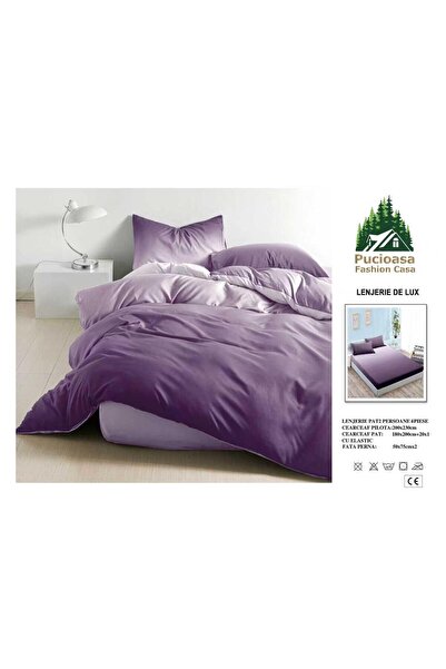 Pucioasa Fashion Casa Finet Soft Touch Duvet Cover Set with Stretchy – 4 Pieces