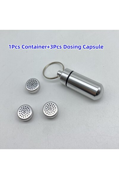 Choice6 Silver 1Pcs Aluminum Pot Container+3Pcs Dosing Capsule Universal Migh...
