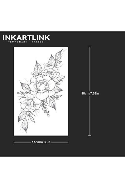 Choice 202-1118XL Flower Temporary Tattoo,Lasts To 15 Days New Technology Mag...