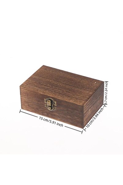 Choice 15 {Winter4} Vintage Wooden Box With Hinged Lid Jewellery Craft Storag...