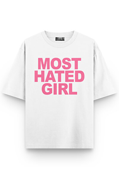 3 ROPE Most Hated Girl Printed Oversize Unisex T-Shirt