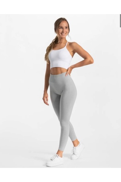 TEVEO Açık Gri Timeless Scrunch Tayt - Şekillendirici Spor Tayt