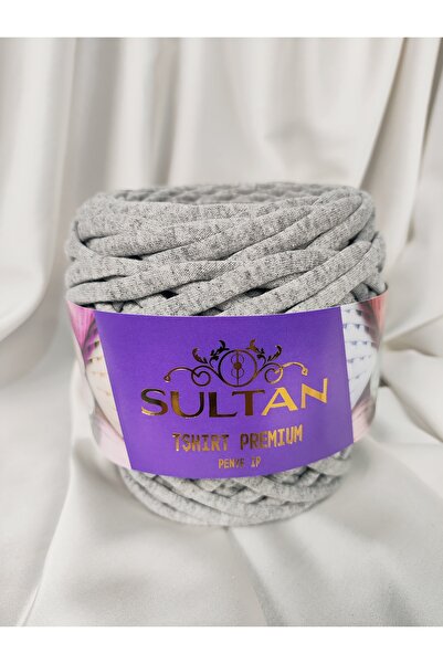 Sultan Чесана памучна прежда, сива, за ръчно плетене, 250 гр. - 90 м. (1 брой...