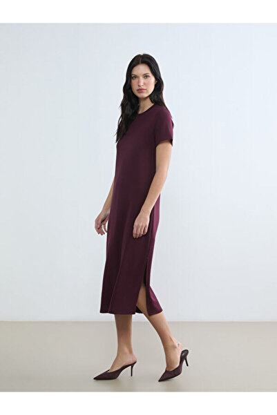 LC Waikiki Crew Neck Slit Dress