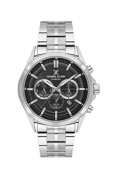 Daniel Klein Dial Black Band Silver Color 44 mm Gift Boxed Internal Indicator...