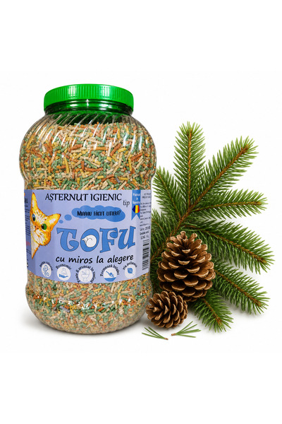 Vitamix Tofu ecoMiau – Asternut biodegradabil si pentru pisici, Brad, 8 Litri