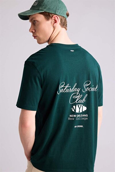 DeFacto Boxy Fit 100% Cotton Printed T-Shirt
