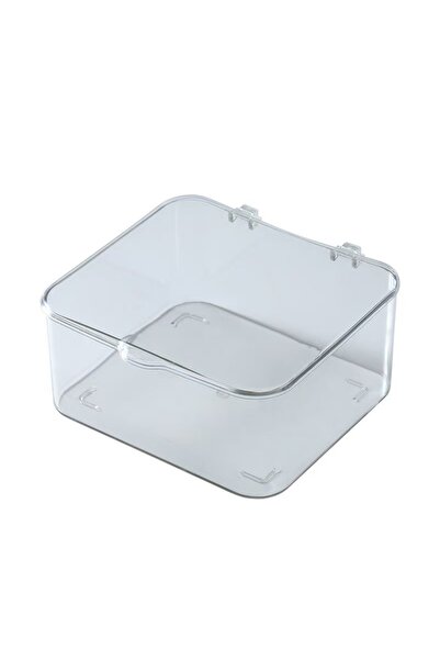 Choice WHITE Stackable Plastic Storage Boxes with Lids Transparent Flip-Top D...